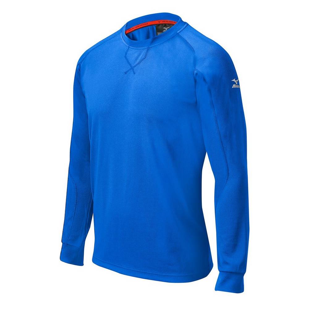 Panske Treningove Oblecenie Mizuno Comp Long Sleeve Training Baseball Kráľovská Modrá Vypredaj NBCY8